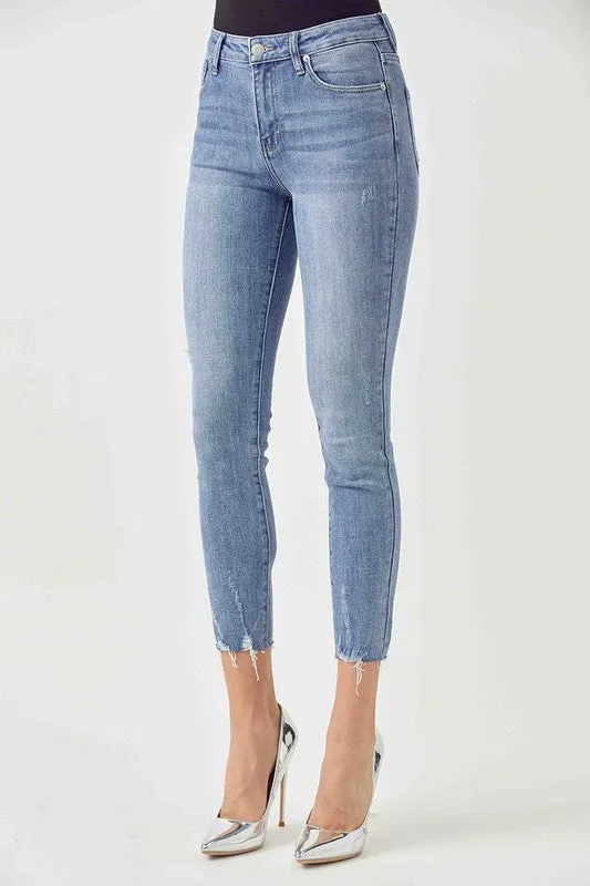 1420 Raw Hem Skinny