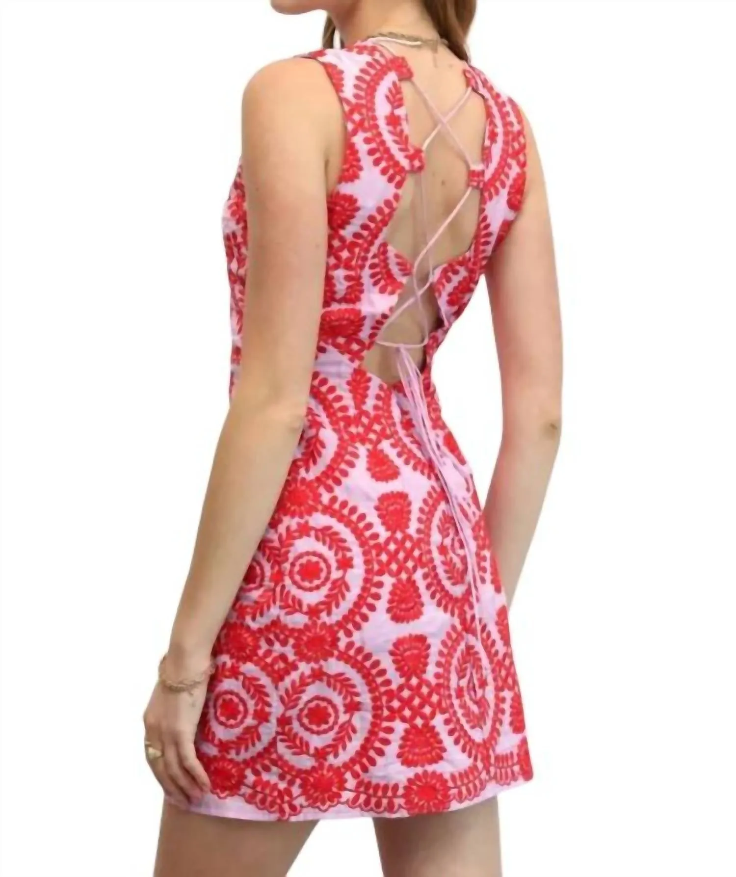 Adelyn Rae - Kira Lace Up Dress
