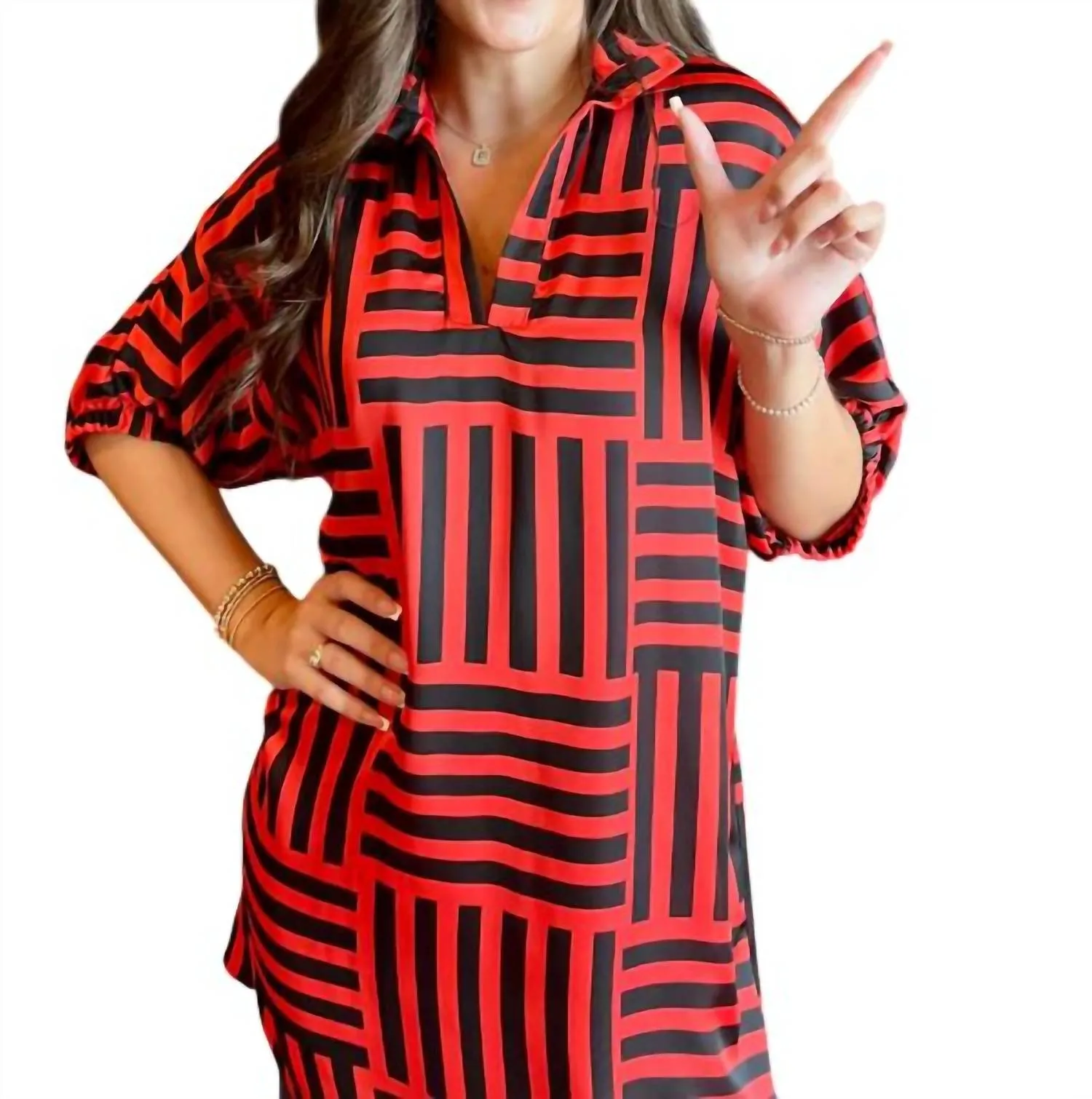 Adrienne - Charlotte Collared Drop Shoulder Dress