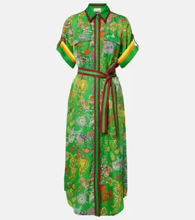 Alemais Fiesta printed belted shirt dress