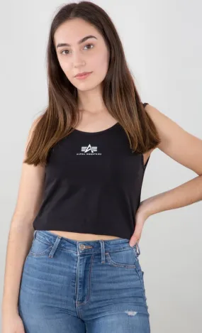 Alpha Industries Basic Crop SL Women's Tank Top, Black