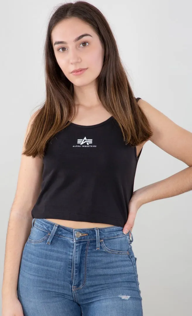 Alpha Industries Basic Crop SL Women's Tank Top, Black