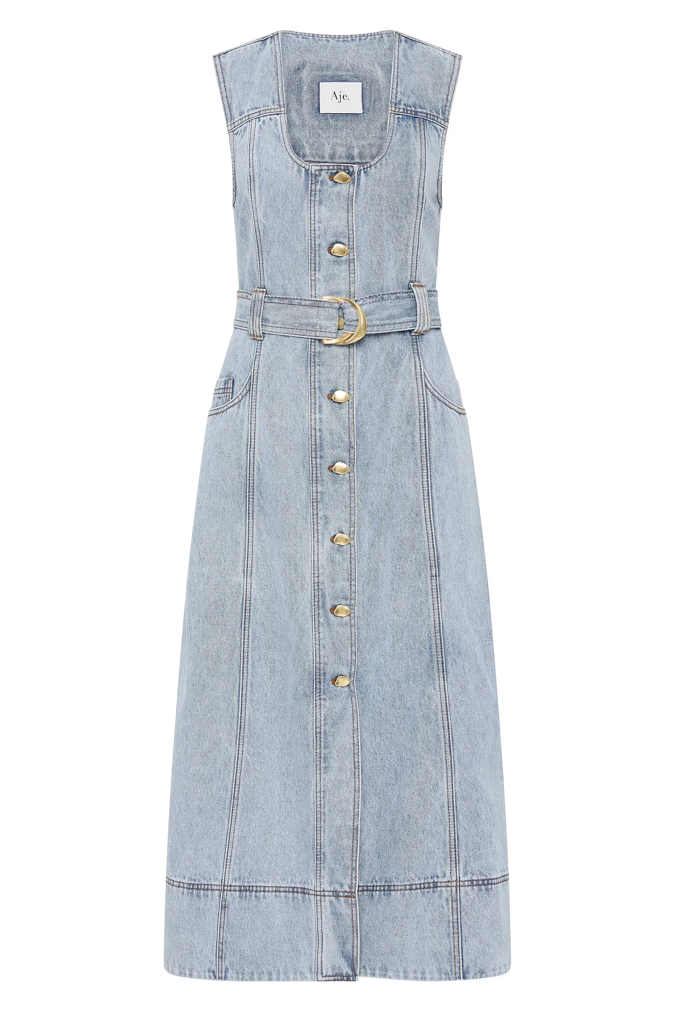 Aura Denim Midi Dress