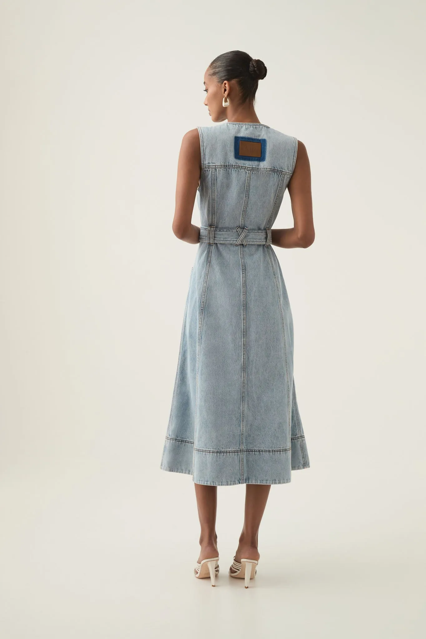Aura Denim Midi Dress