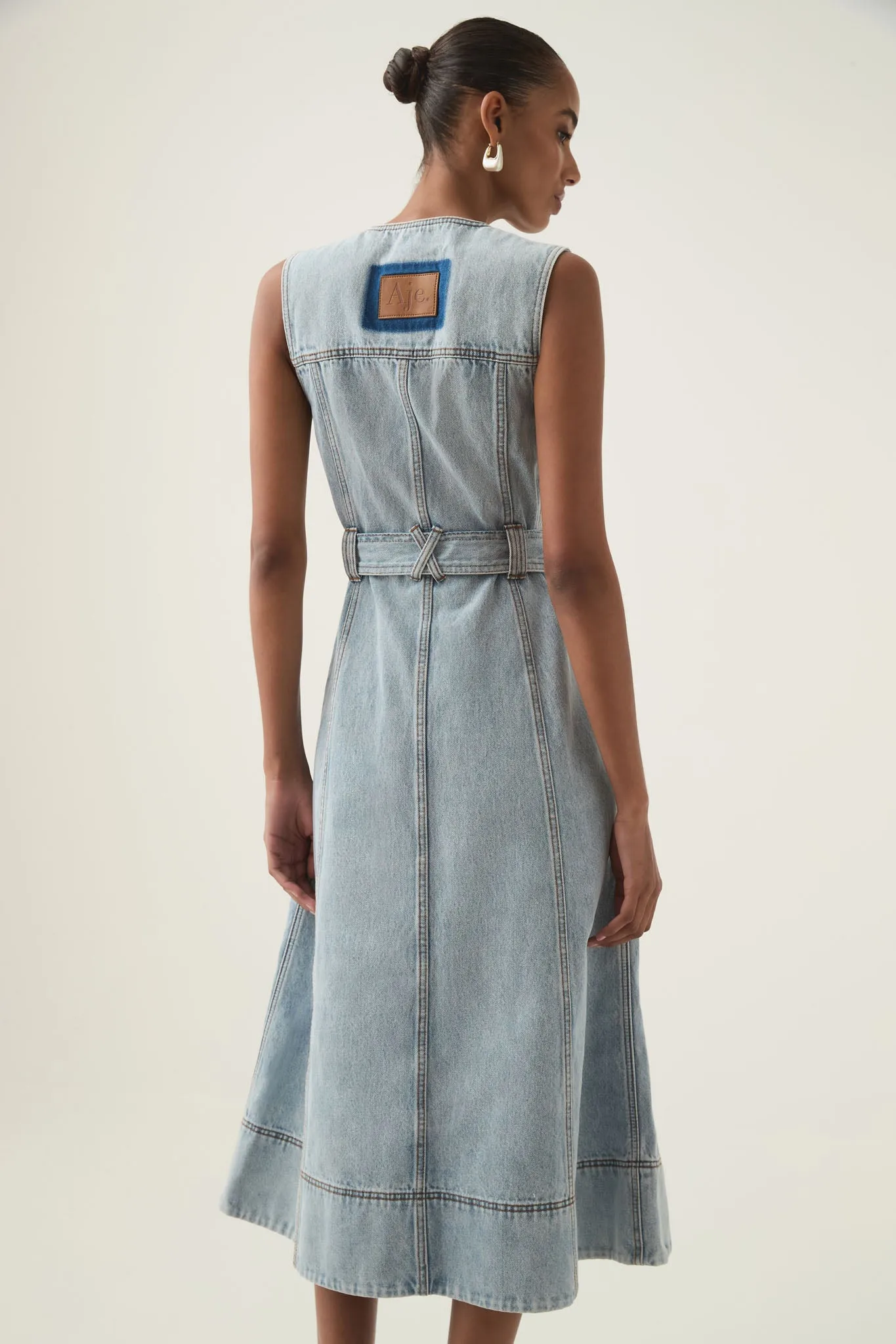 Aura Denim Midi Dress