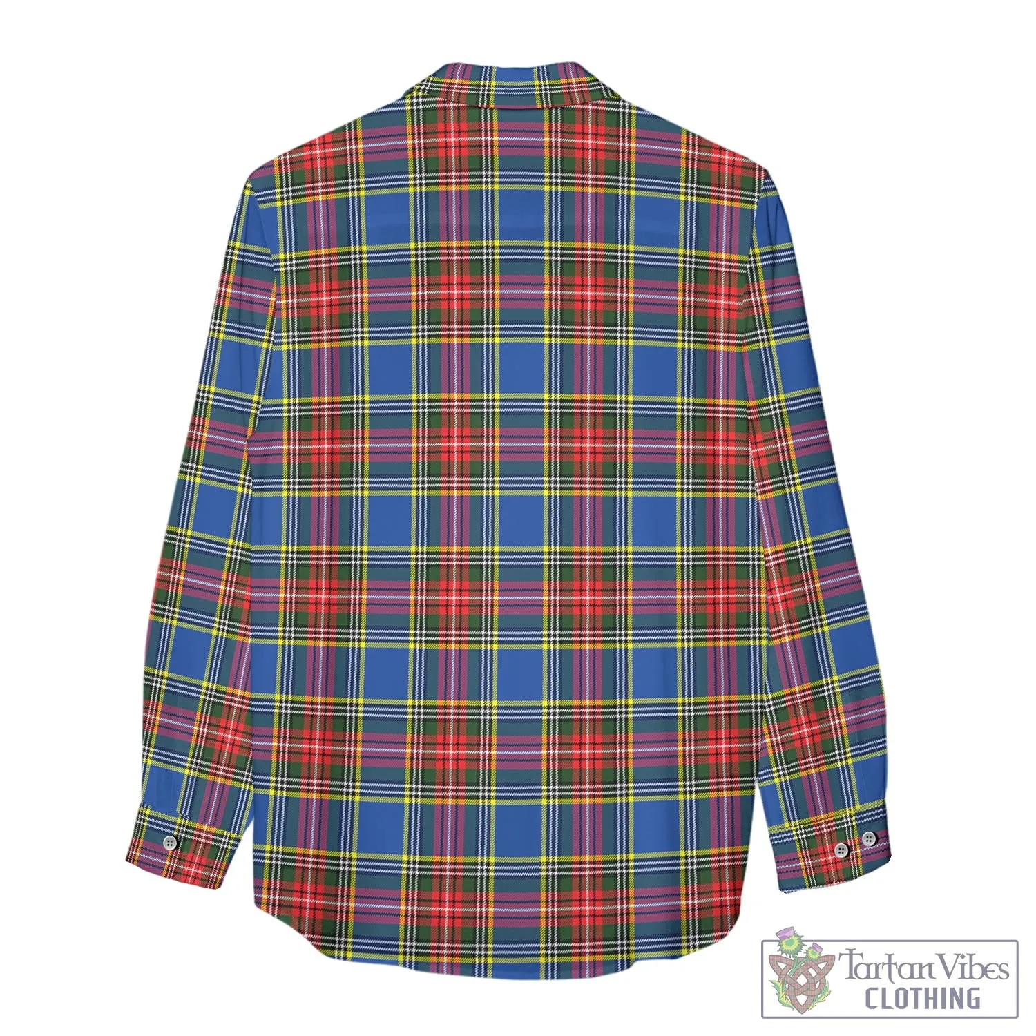 Bethune Tartan Women's Casual Shirt with Family Crest
