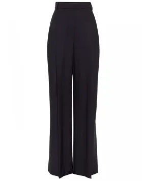 Black High Rise Straight Tropical Pant