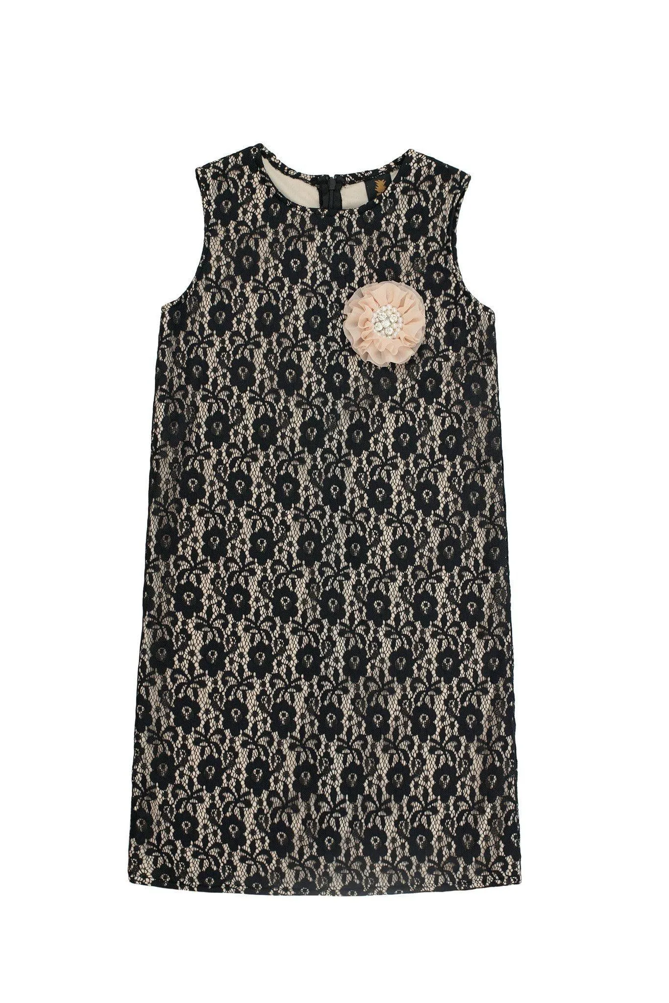 Black Lace Sleeveless Must-Have Chic Party Shift Mommy and Me Dresses
