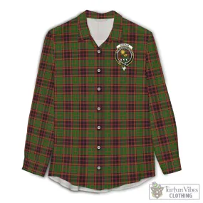 Buchan Tartan Women's Casual Shirt with Family Crest