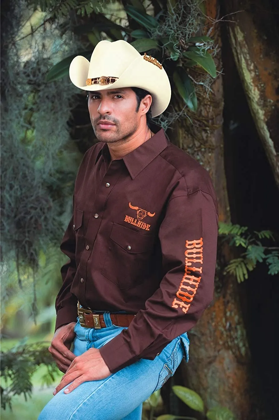 Bullhide Men's Team Logo Long Sleeve Shirt