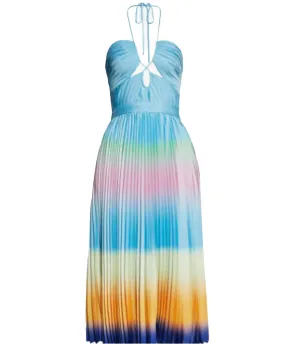 Capri Ombre Annita Plisse Cut Out Mini Dress