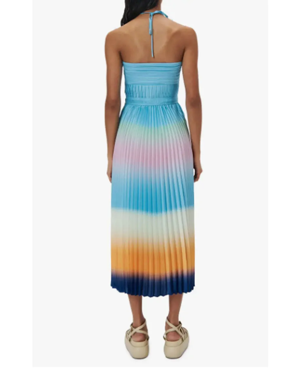 Capri Ombre Annita Plisse Cut Out Mini Dress
