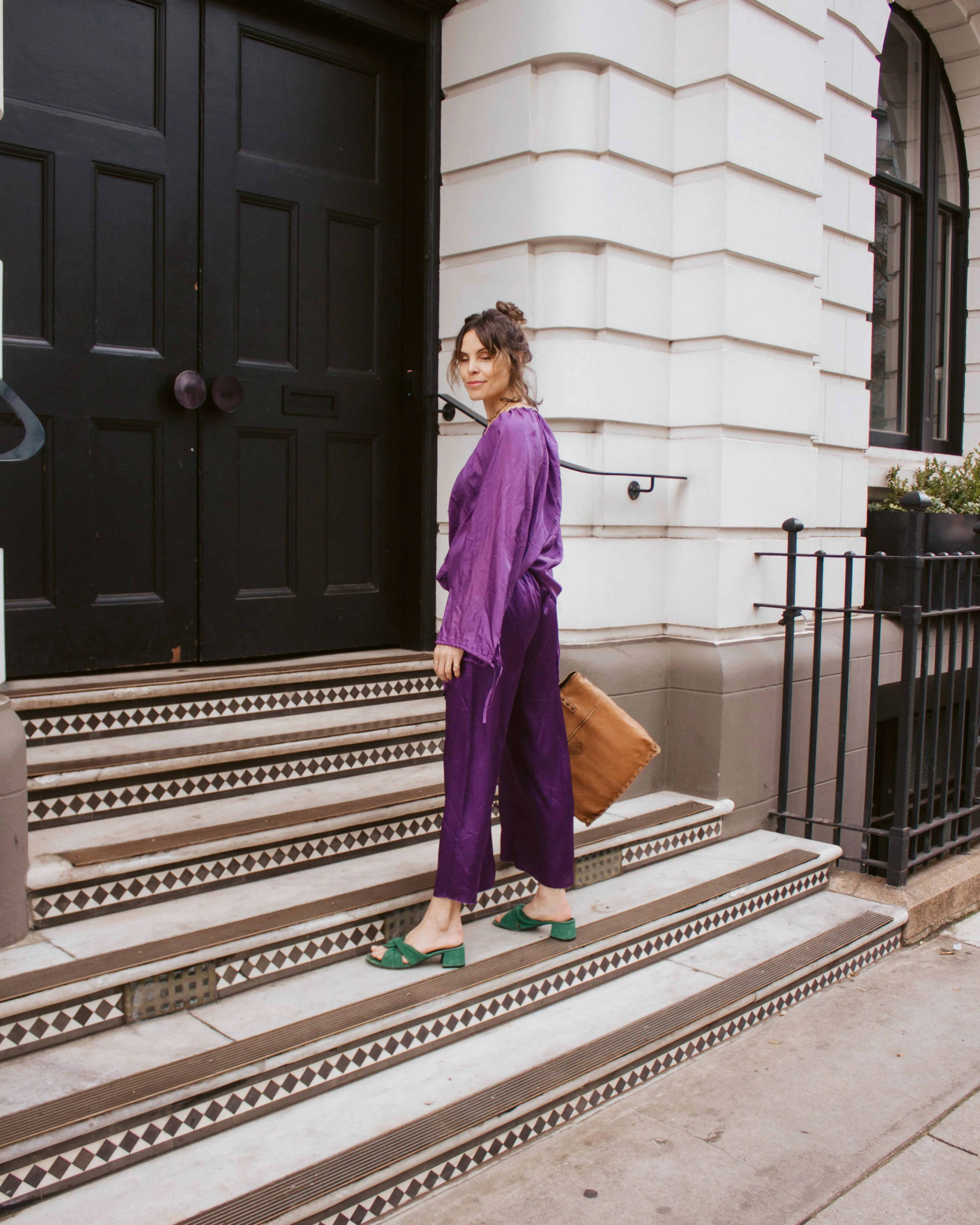 Culotte pants (Silk) - Navy