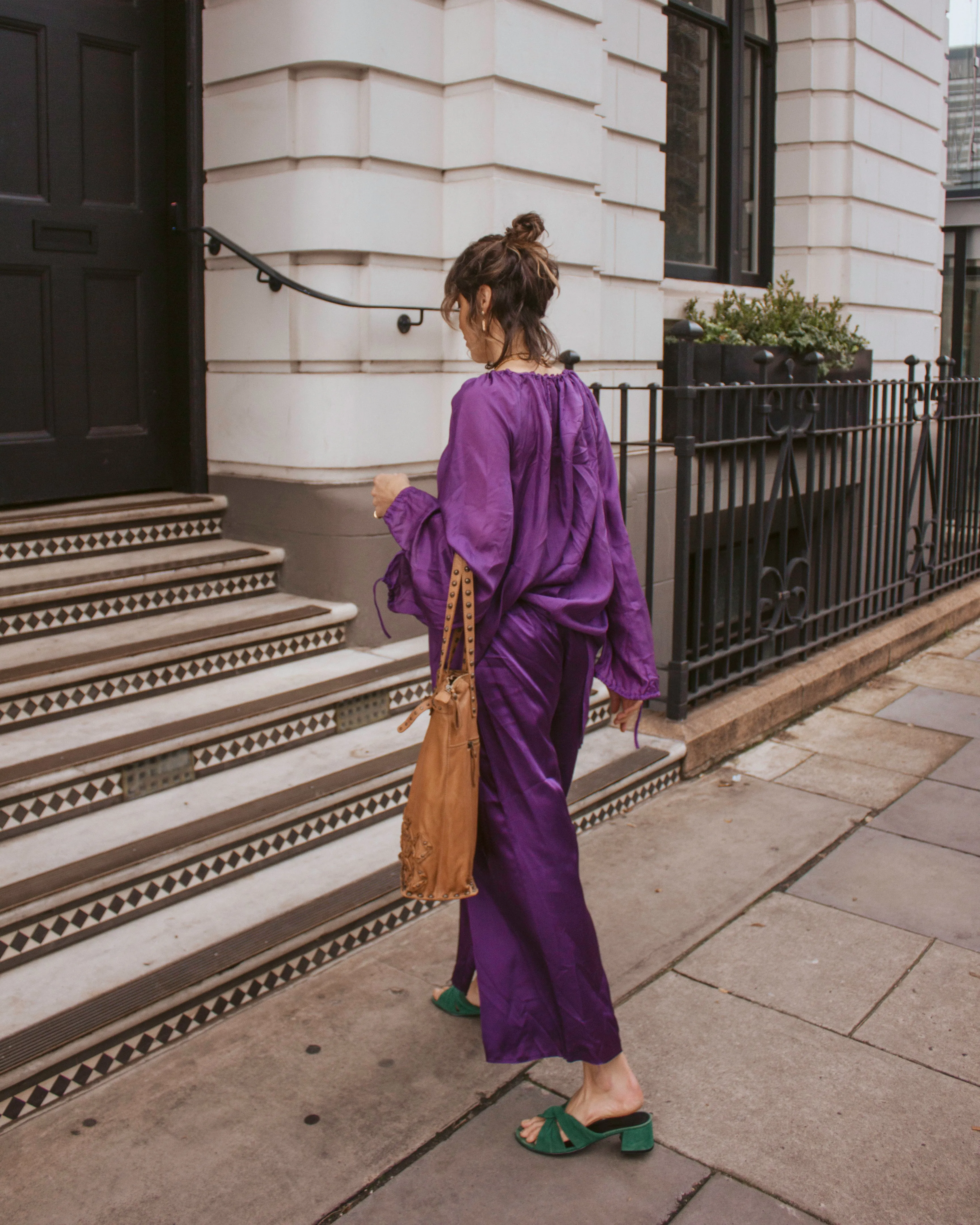 Culotte pants (Silk) - Navy