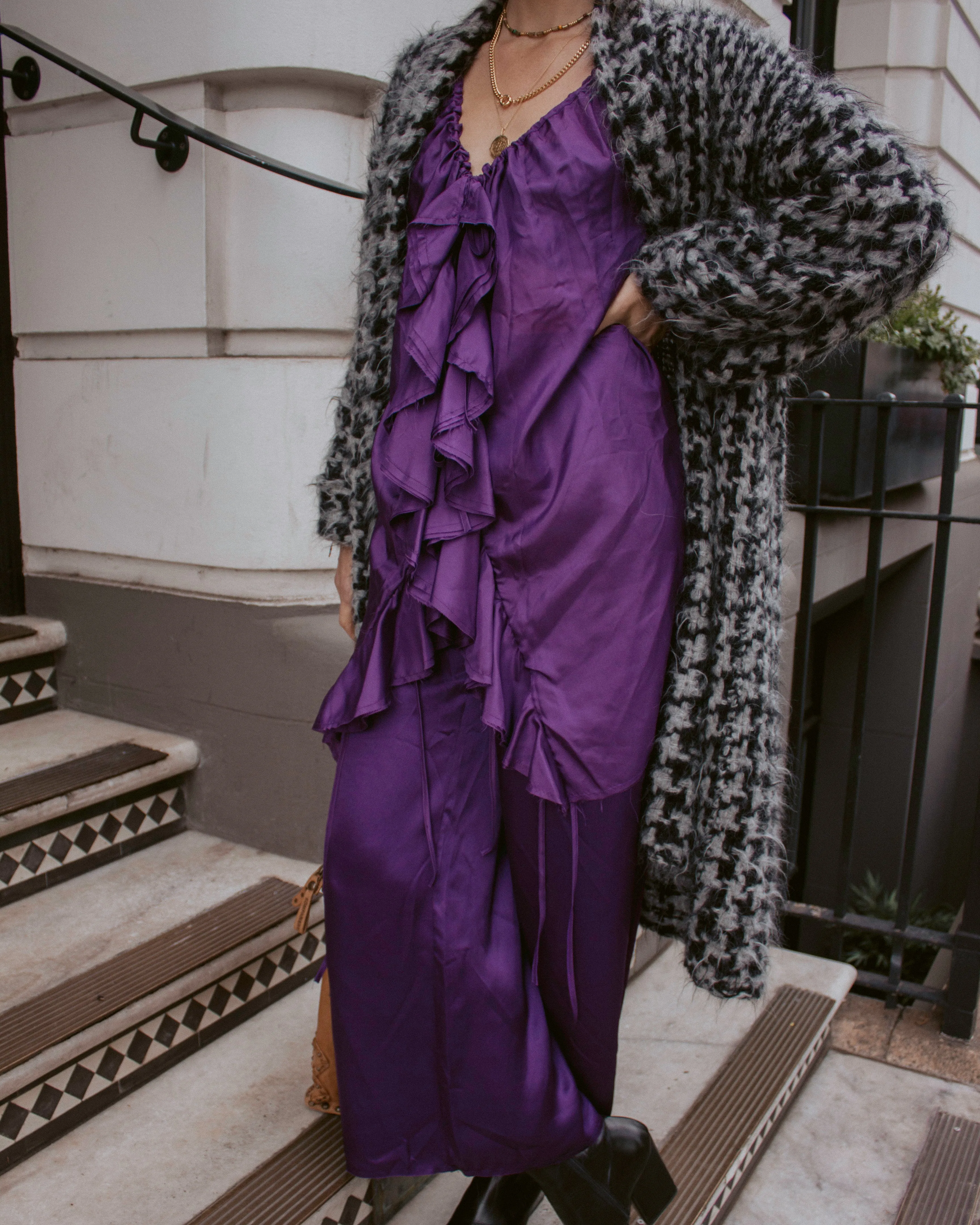 Culotte pants (Silk) - Navy