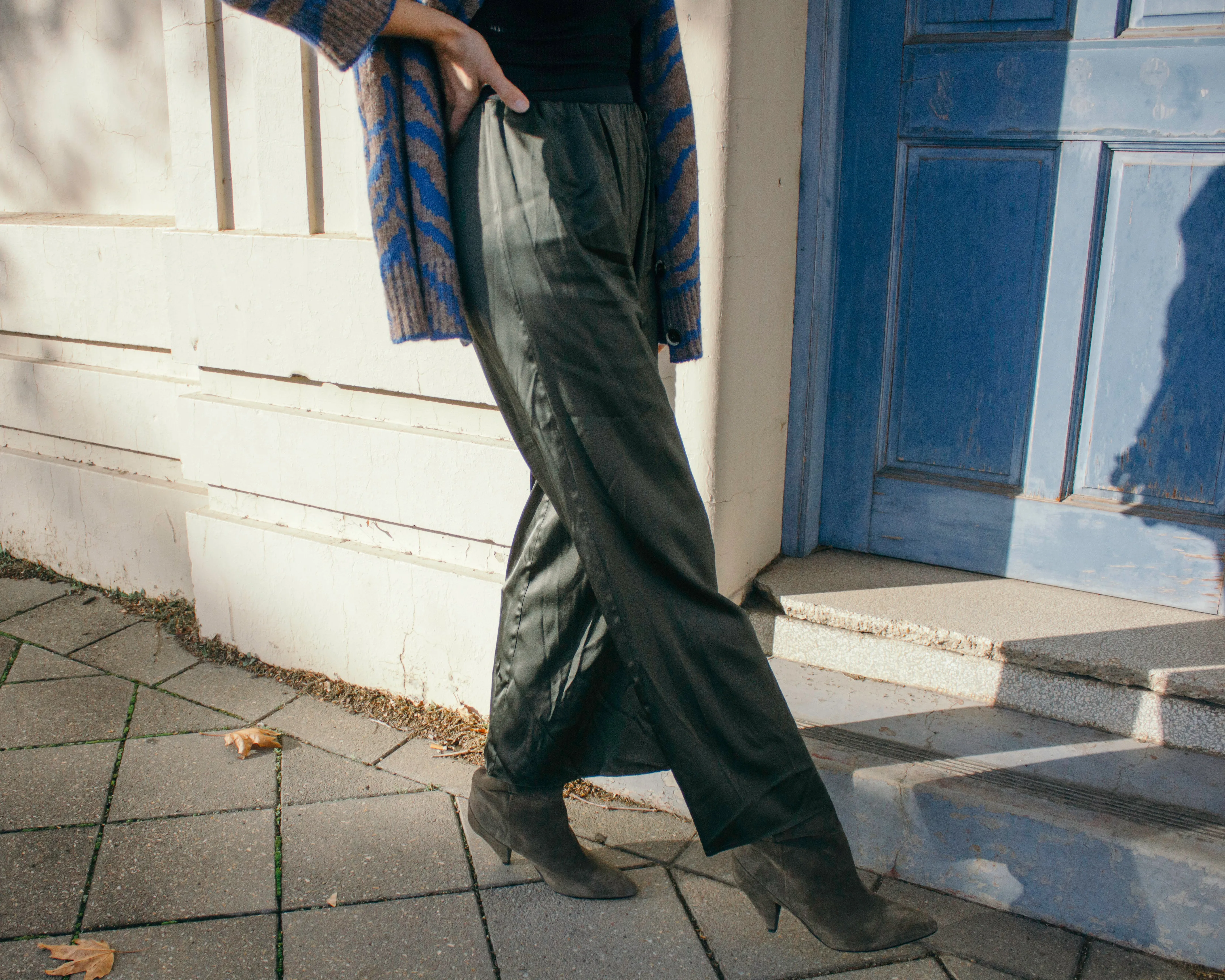 Culotte pants (Silk) - Navy