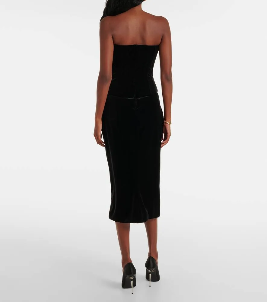 Dolce&Gabbana Velvet bustier dress