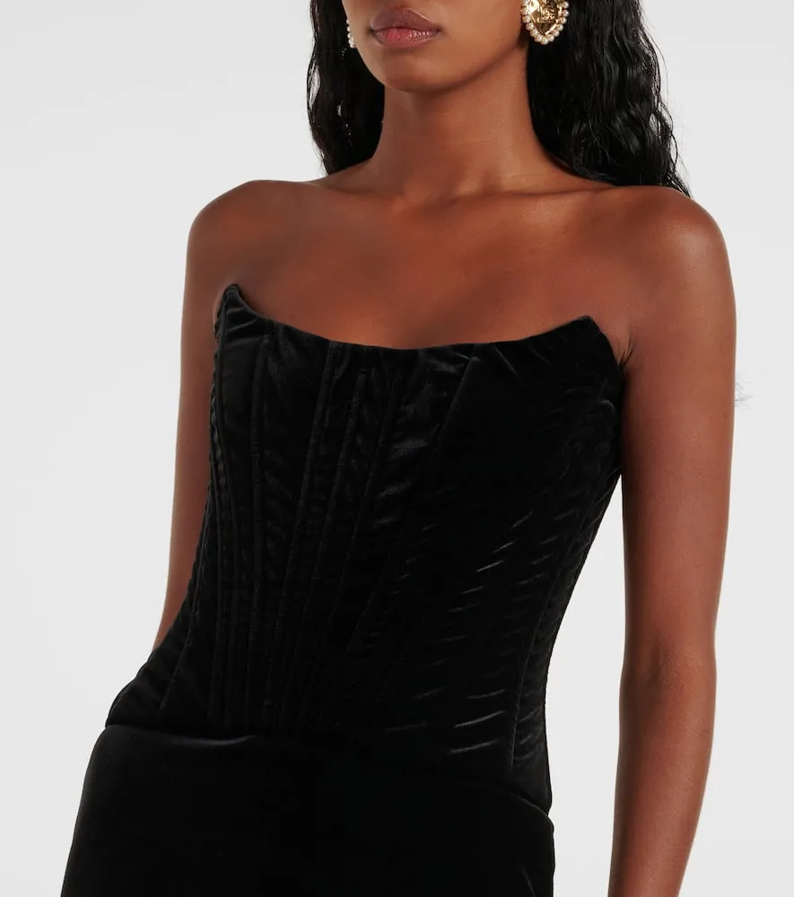 Dolce&Gabbana Velvet bustier dress