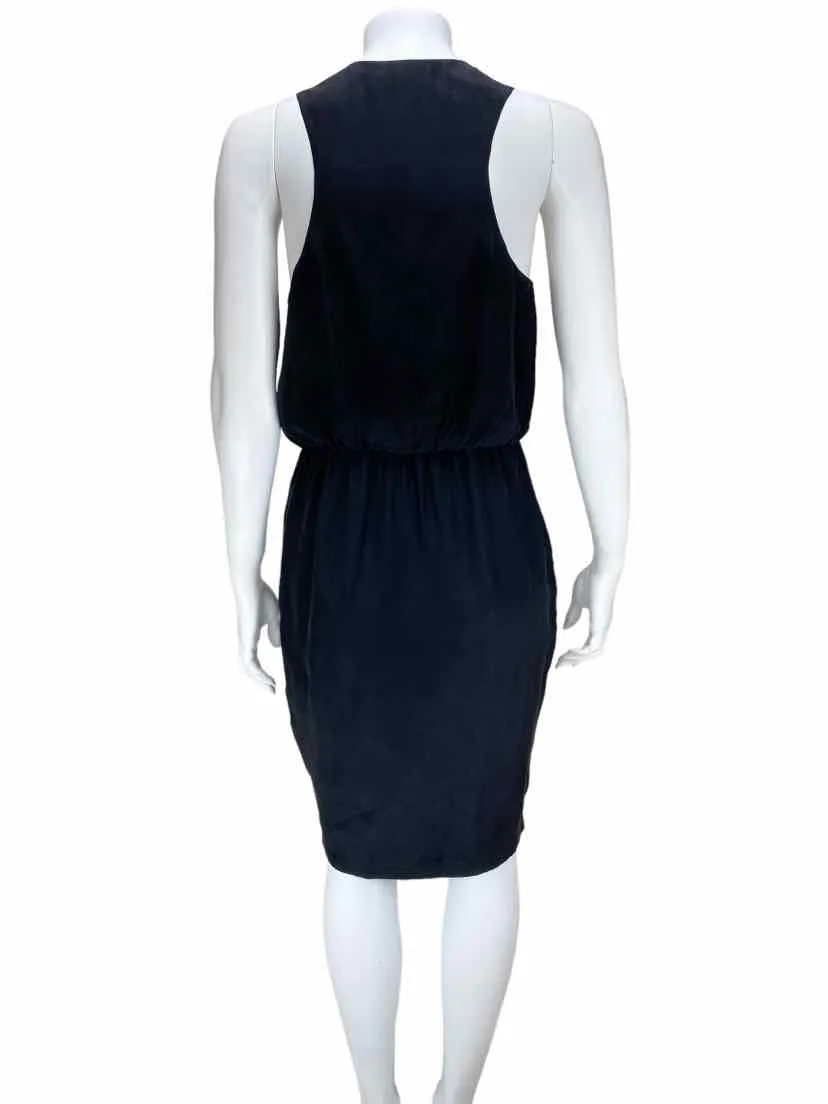 Elizabeth and James, Women's Avanel Surplice Silk Dress, Black, Size 4
