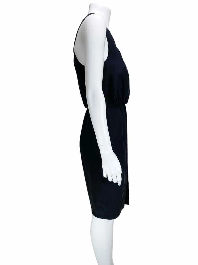 Elizabeth and James, Women's Avanel Surplice Silk Dress, Black, Size 4