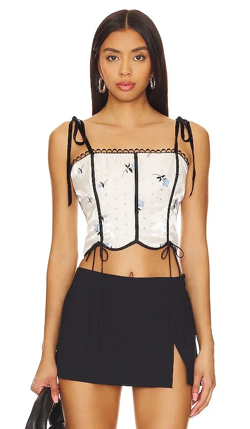 For Love & Lemons Lisette Top in White