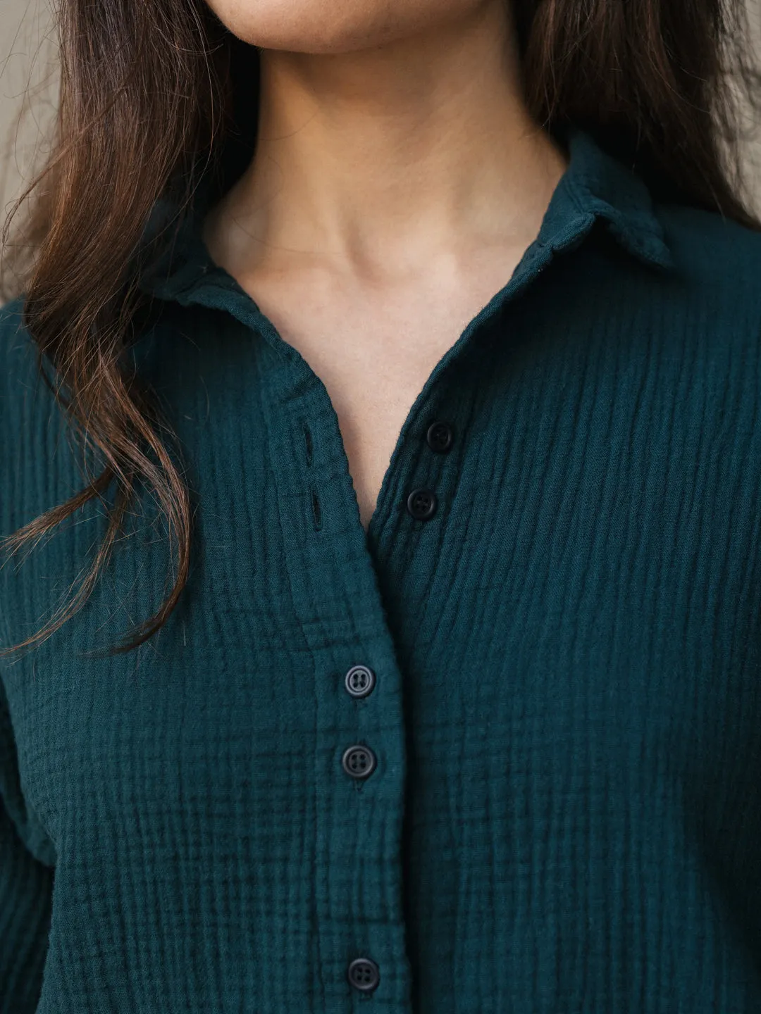 Guguan Blouse Deep Sea Turquoise