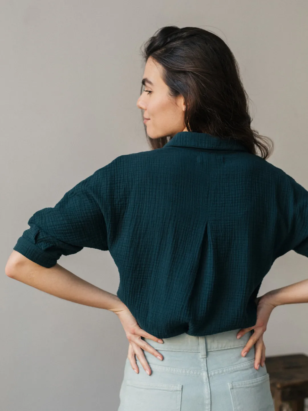 Guguan Blouse Deep Sea Turquoise