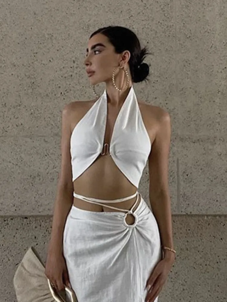 Halter Wrap Crop Top