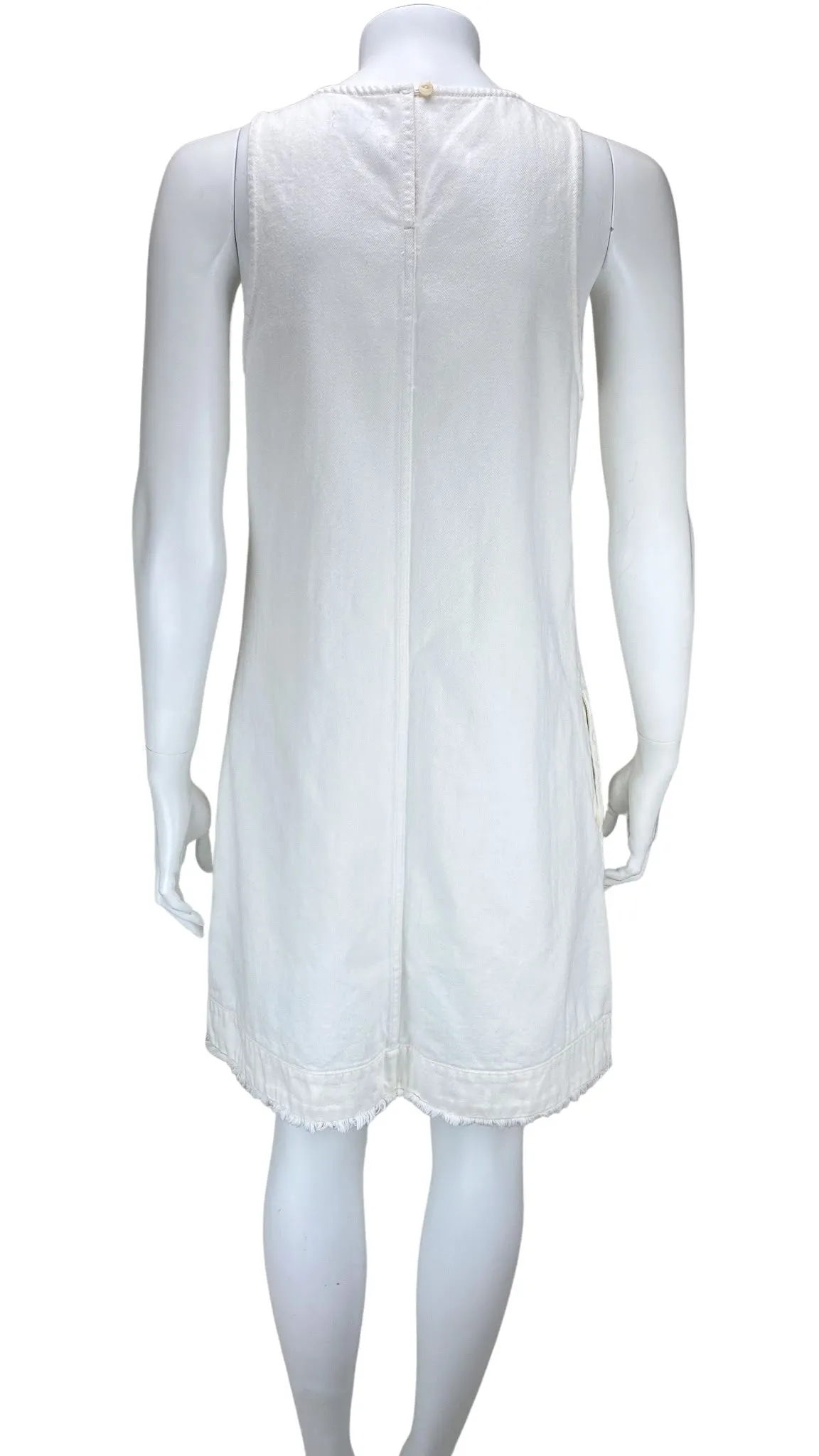 J. Crew, Women's White Denim Tank Dress, White, Size 4