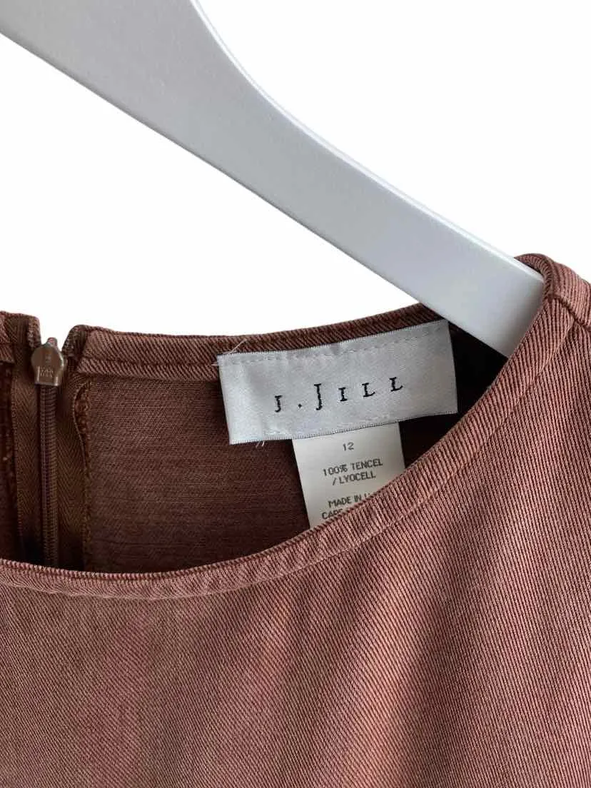 J. Jill Women's Tencel Twill Shift Dresses Mocha Size 12