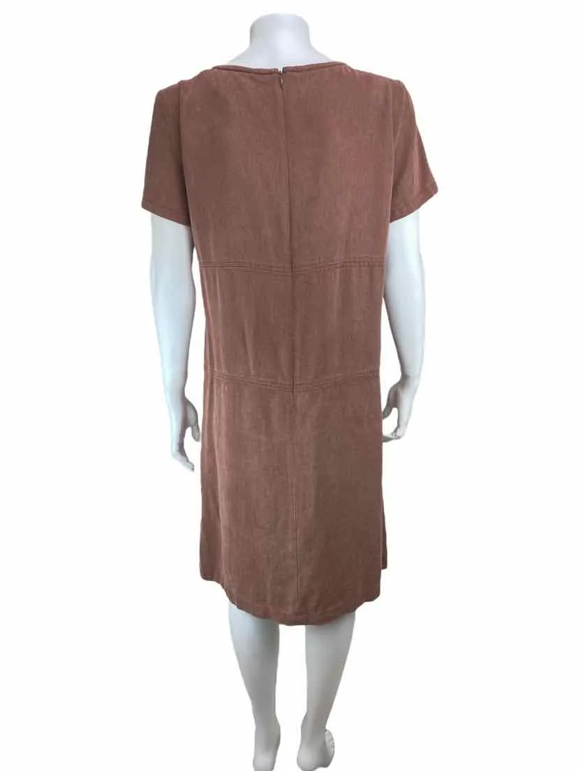 J. Jill Women's Tencel Twill Shift Dresses Mocha Size 12
