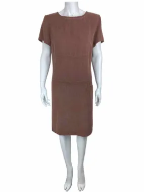 J. Jill Women's Tencel Twill Shift Dresses Mocha Size 12