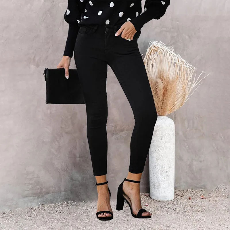 Julia Fashion - Women's Skinny Denim Trousers
