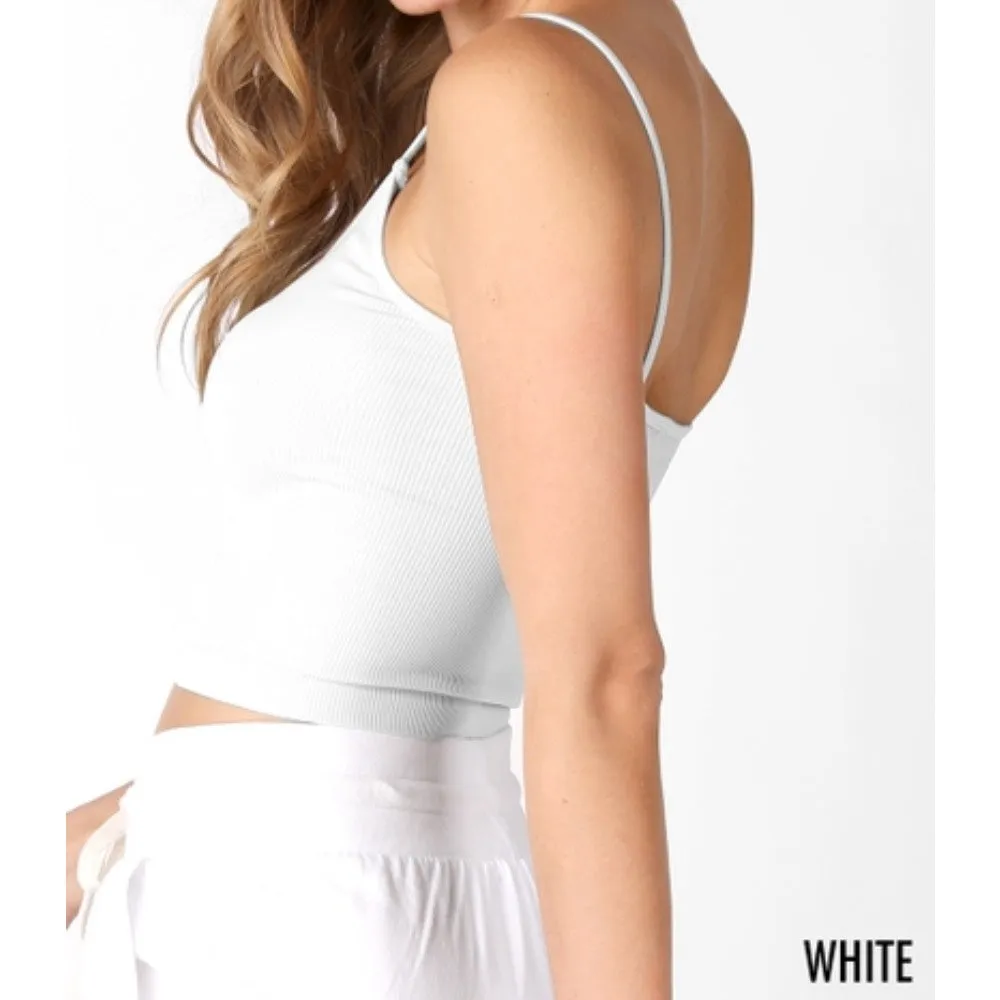 Laura Ribbed V-Neck Crop Top