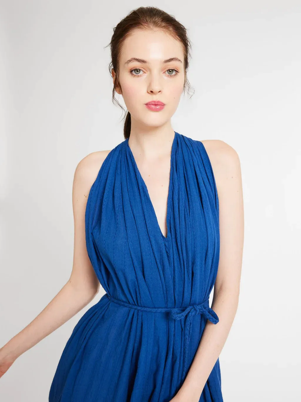 Marilyn Midi Dress - Indigo