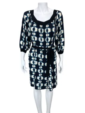 Max Studio, Women's Mod Print Dress,Black/Ivory, Size M