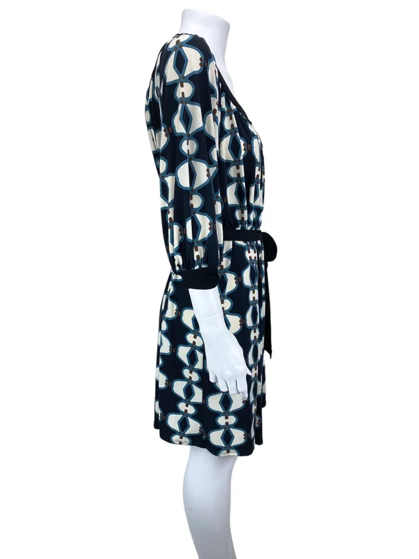 Max Studio, Women's Mod Print Dress,Black/Ivory, Size M