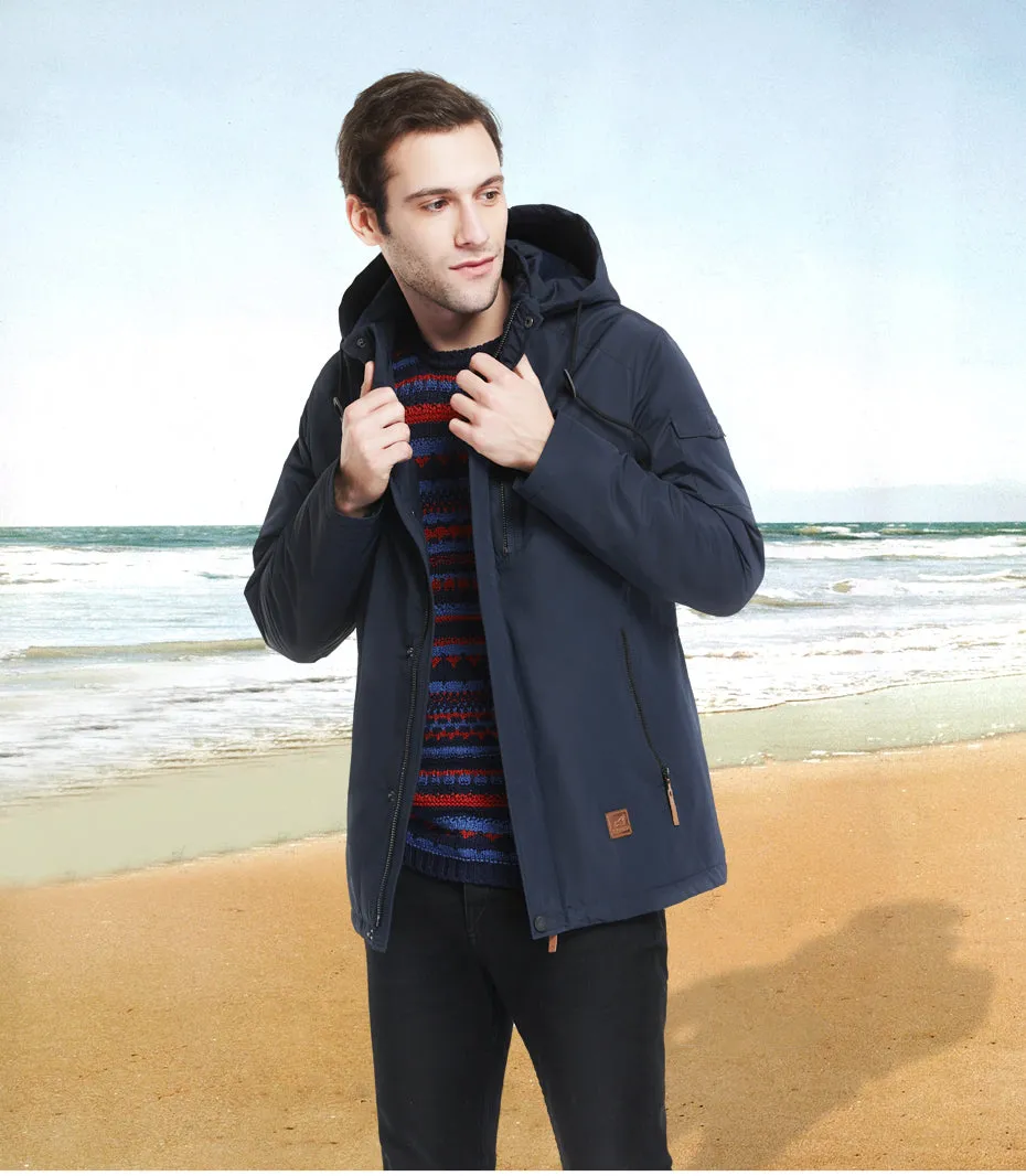 Men's Spring/Autumn Casual Thin Cotton Hooded Jacket