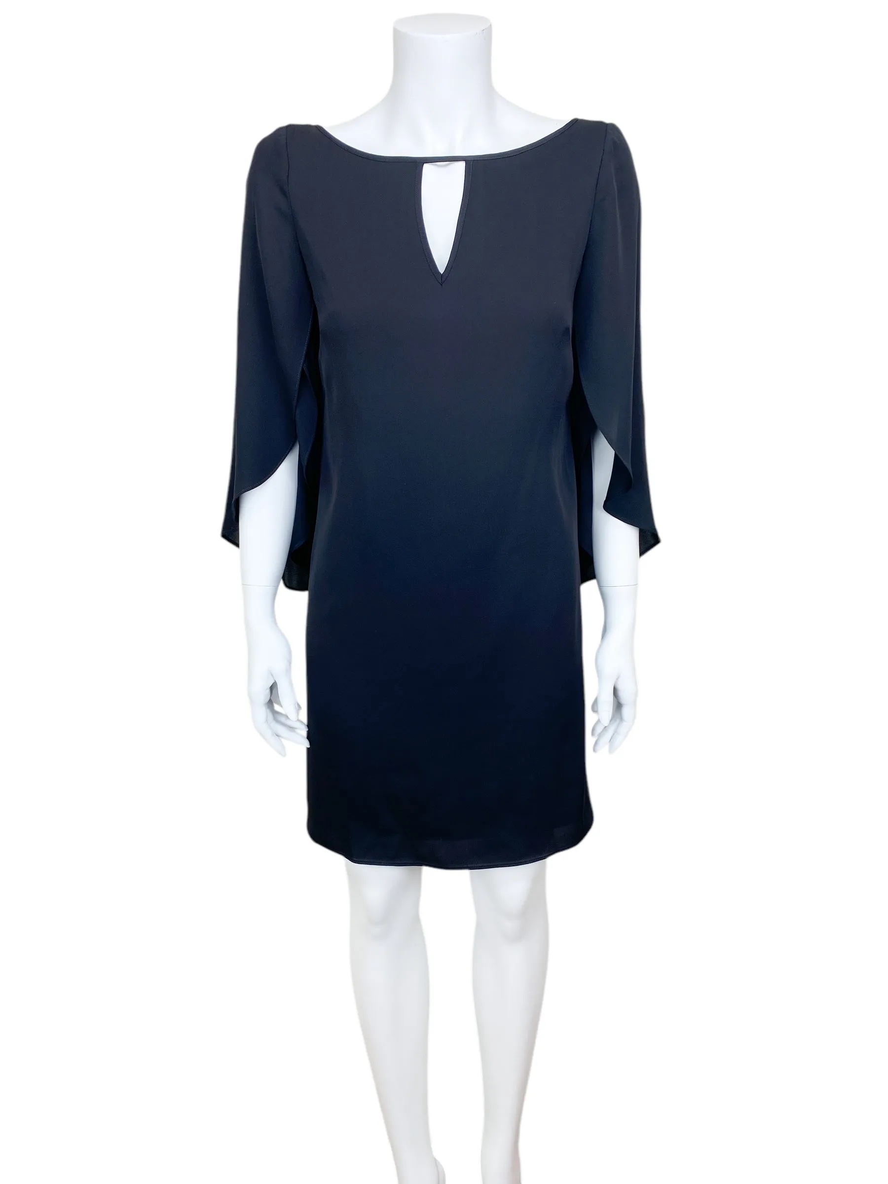 Milly Women's Silk Keyhole Shift Dress Black Size 4