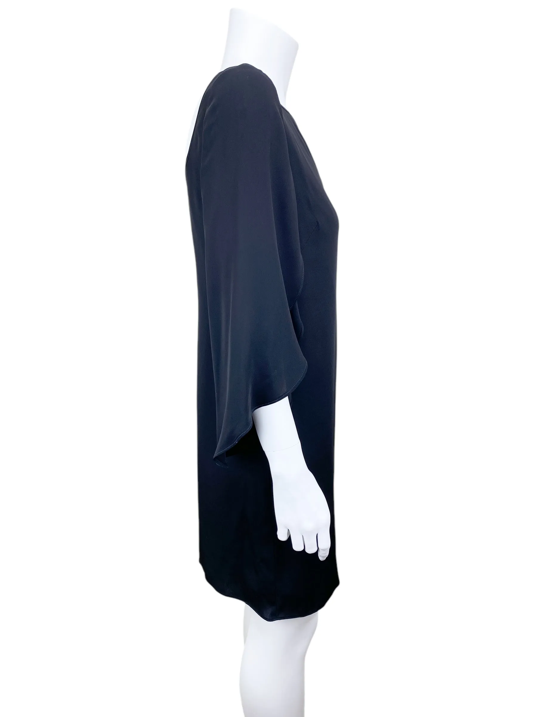Milly Women's Silk Keyhole Shift Dress Black Size 4