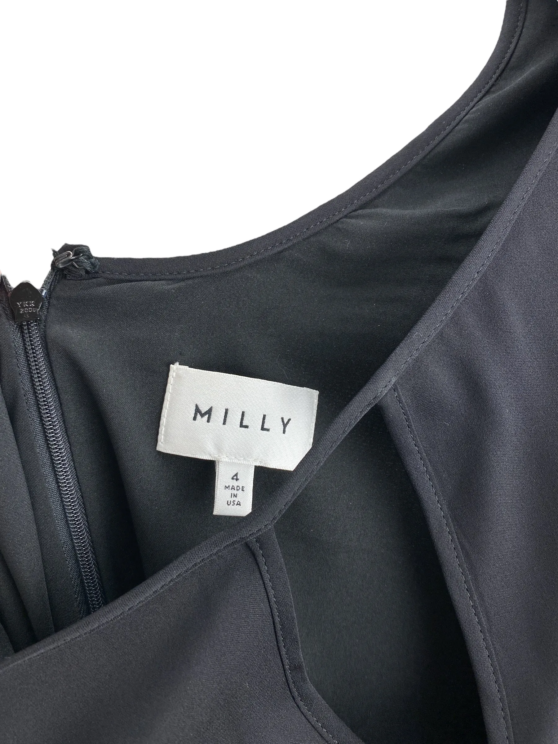 Milly Women's Silk Keyhole Shift Dress Black Size 4