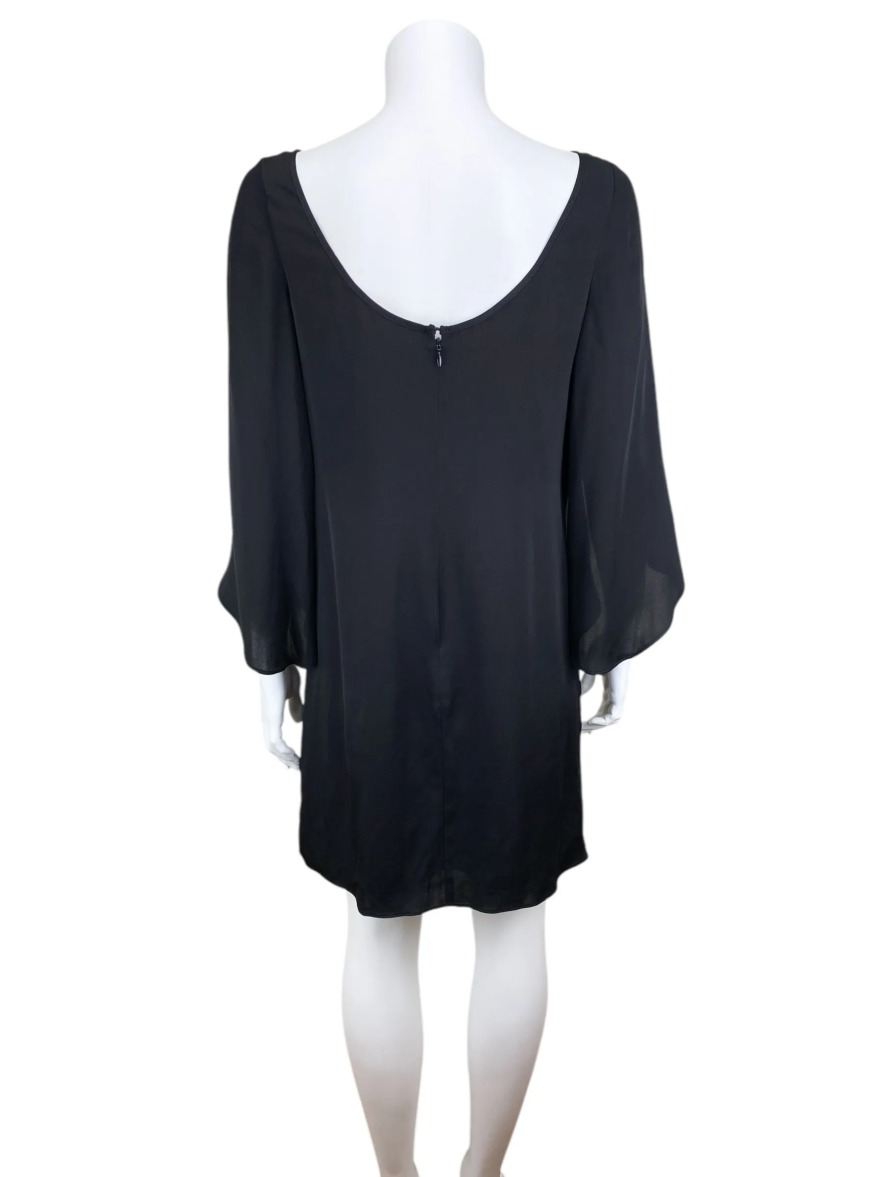 Milly Women's Silk Keyhole Shift Dress Black Size 4