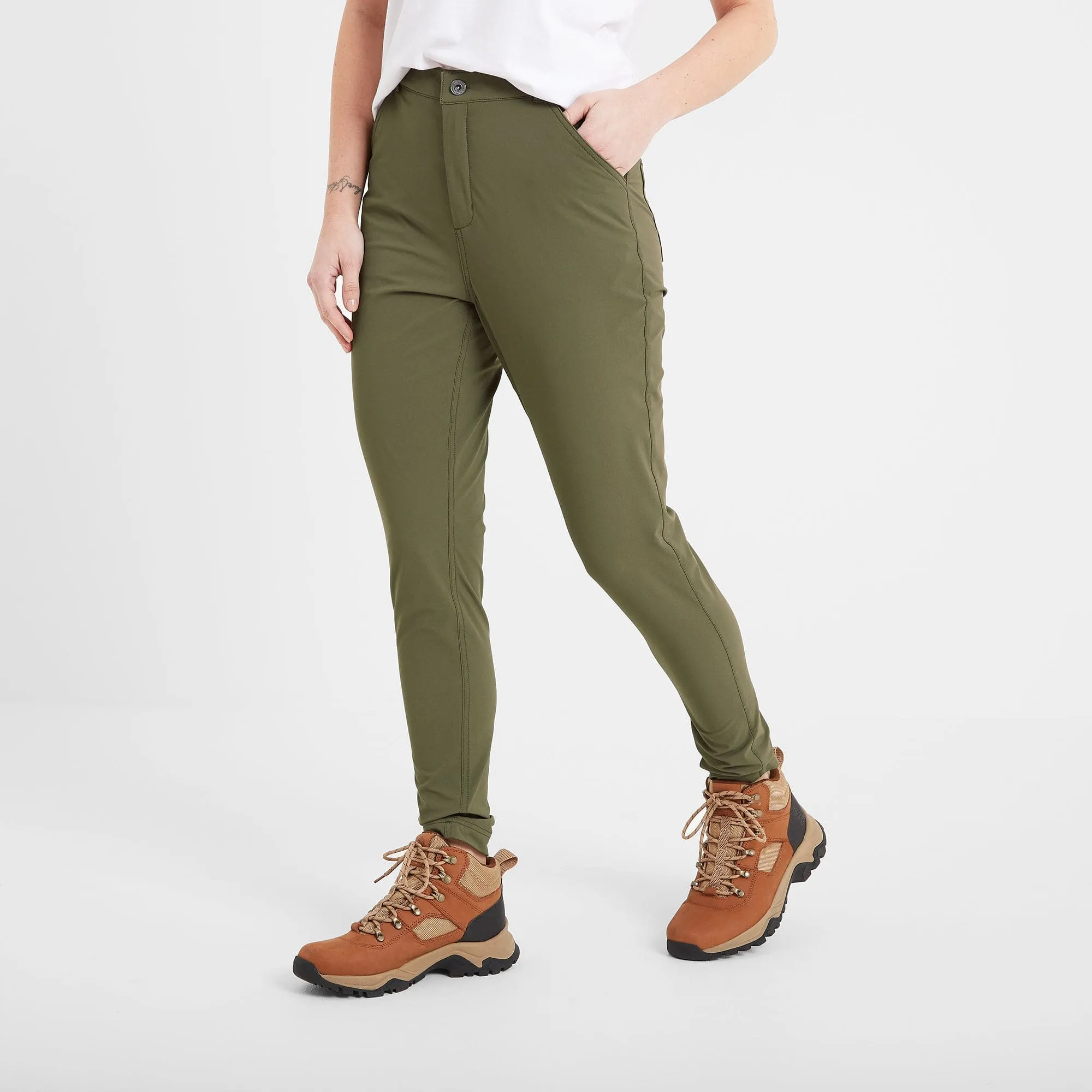 Milton Womens Water Resistant Slim Trouser Regular - Khaki