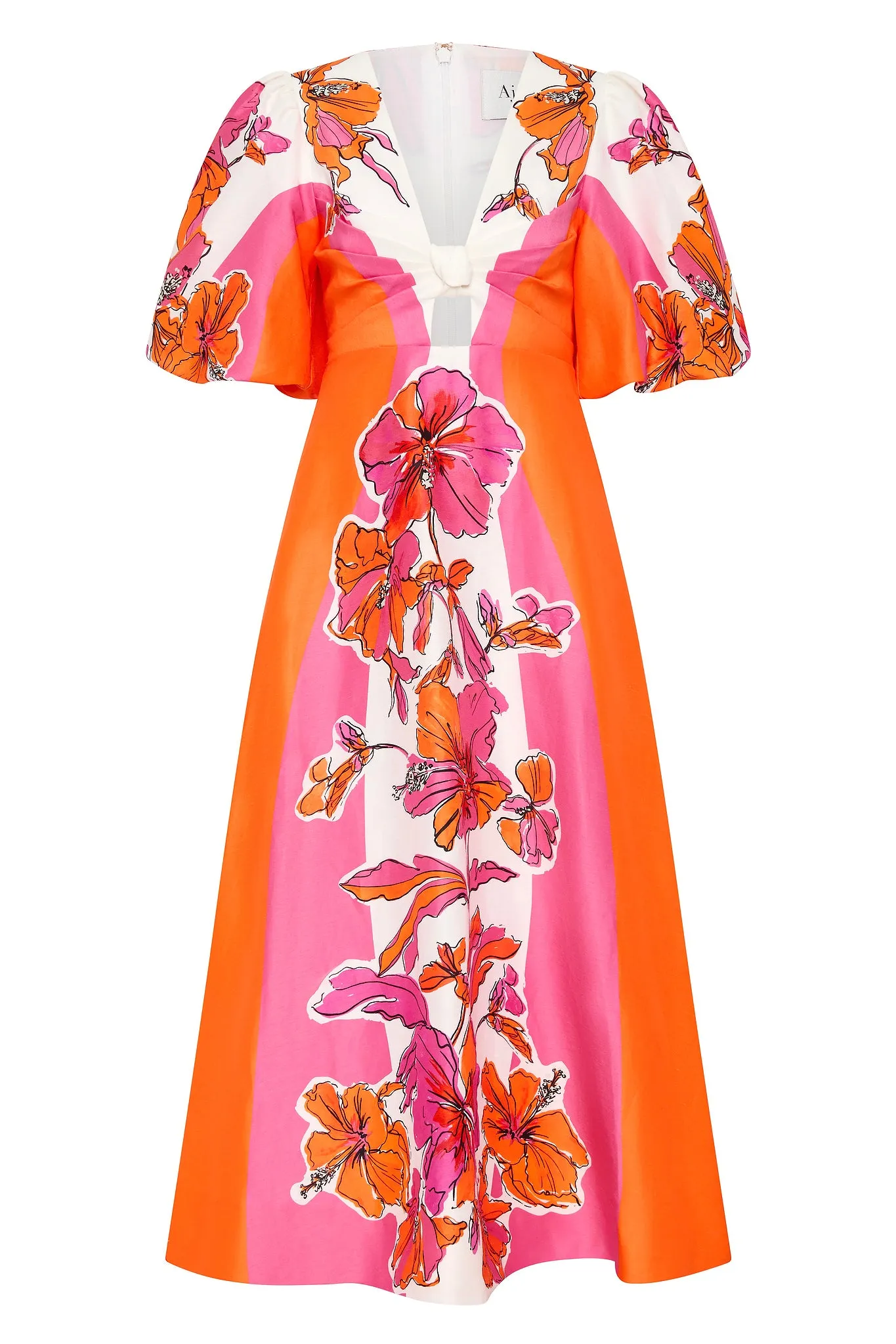 Overflow Knotted Midi Dress