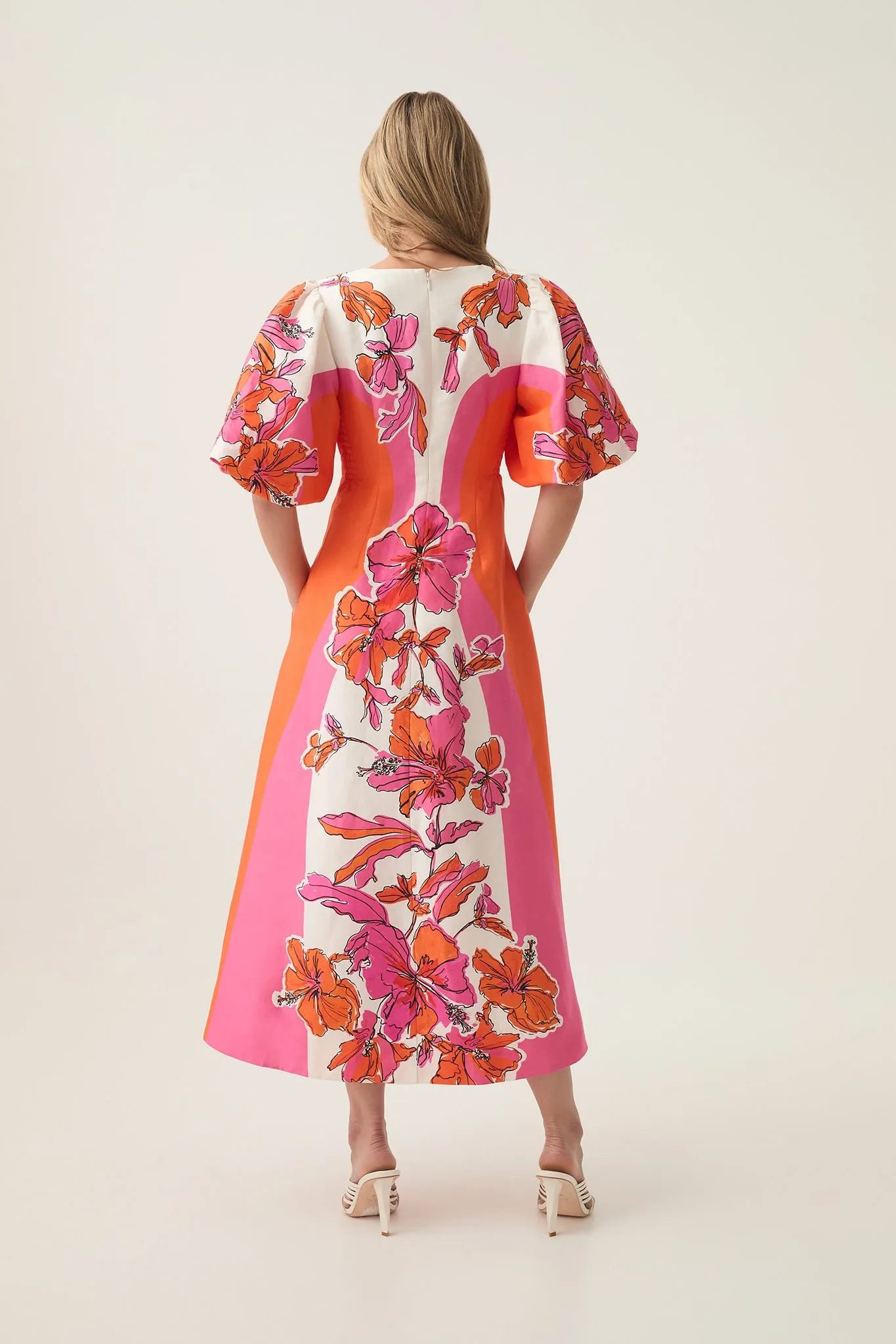 Overflow Knotted Midi Dress