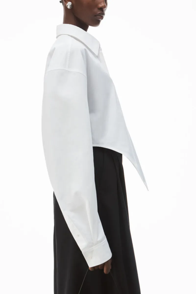 Pointed Cropped Shirt
