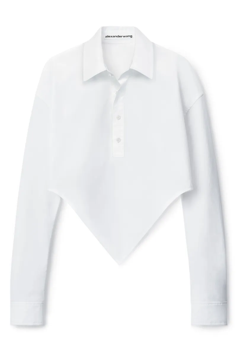 Pointed Cropped Shirt