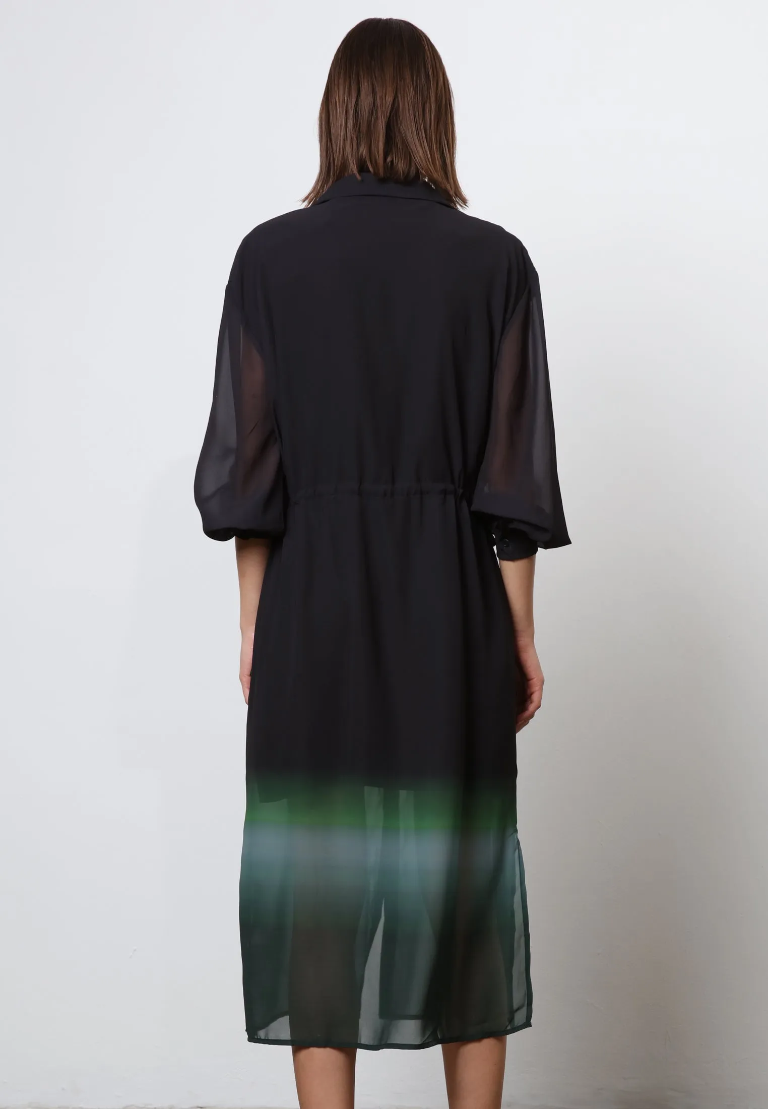 SALVO SHIRTDRESS BLACK & GREEN