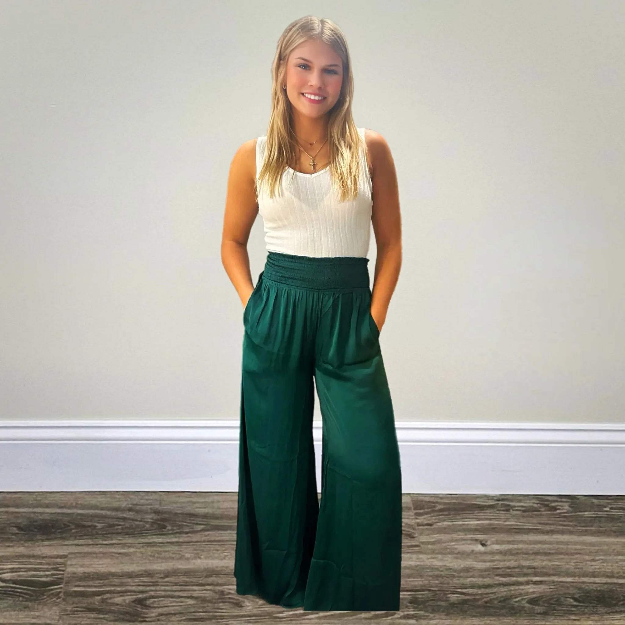 Satin Wide Leg Pants