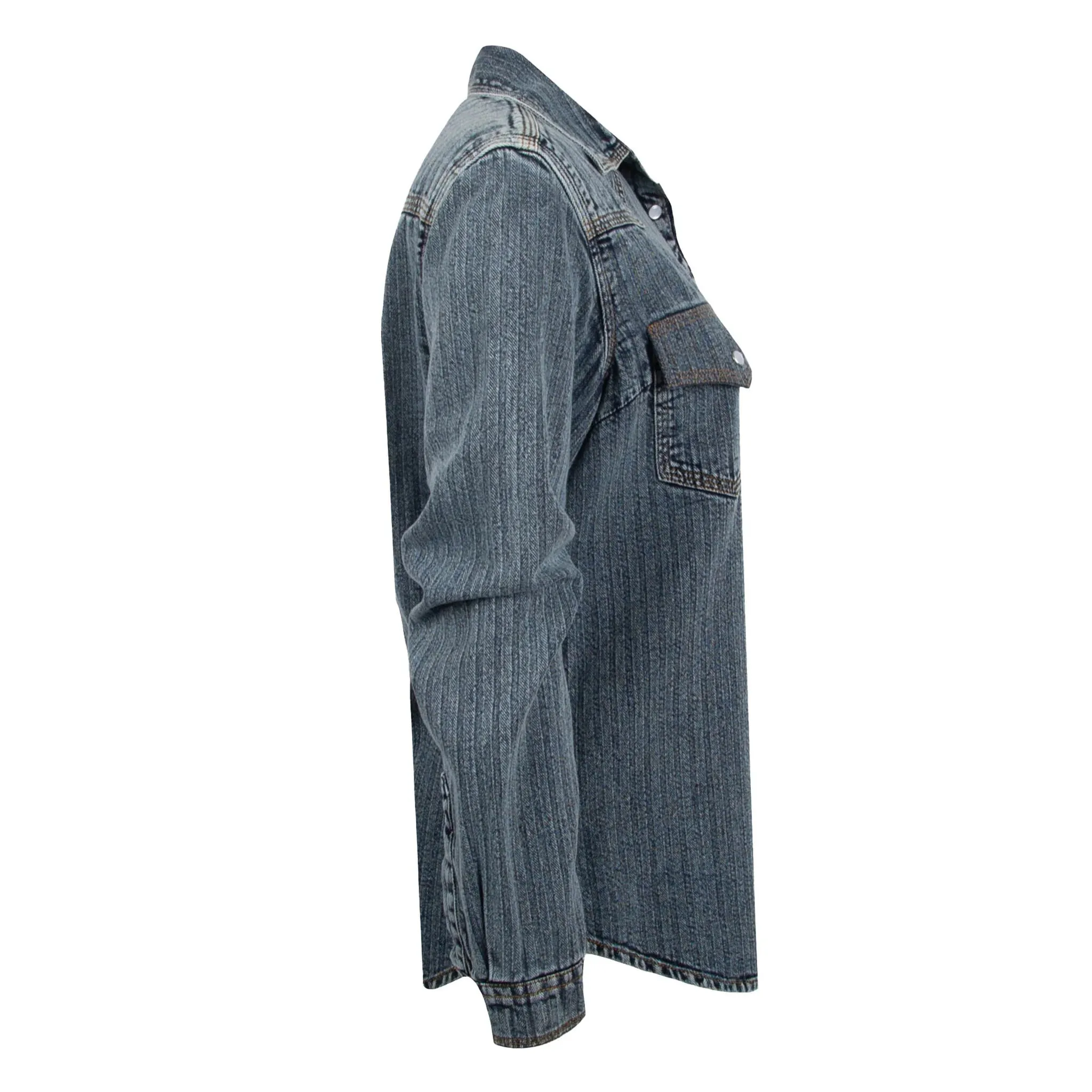 STS Ranchwear Women's Duke Western Denim Snap Shirt in Medium Wash